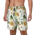thumbnail image 1 of Balery Watercolor Bright Sunflowers Bañador para hombre, shorts de playa de secado rápido con entrepierna y forro de compresión-Large, 1 of 6