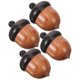 thumbnail image 3 of Acorn Pendant Charm for DIY Craft Made of Wood 4Pcs Brown Color, 3 of 5