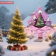 thumbnail image 3 of Stylish Metal Hanging Christmas Tree Wind Spinner - Vibrant Red Ornaments & Snowflakes Design for Festive Yard & Garden Decor, 3 of 7