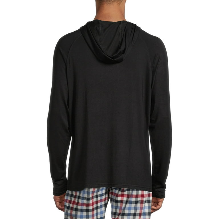 Hanes Men s Modal Spandex Hooded Pajama Top Walmart