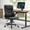 Black, variant on GIANNA Executive Office Chair with Flip-up Arms, High Back, PU Leather 300lbs, Black