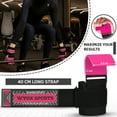 thumbnail image 4 of WYOX Weight Lifting Hooks Pink (Pair) – Fitness, Barbell, 7mm Padded Wrist Support, Lifting Grips for Powerlifting, Deadlifts, Shrugs, Rows & Pull-Ups – Gym Straps with Steel Hooks for Men & Women, 4 of 8
