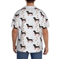 thumbnail image 7 of Goofa Dachshund Dog Printed Men's Casual Short-sleeved Shirt,Lightweight Breathable Button-down,Summer Casual men's top,Versatile Fashion shirt-, 7 of 7