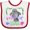 White and Red, variant on Inktastic Key West Florida Cute Swimming Manatee Boys or Girls Baby Bib