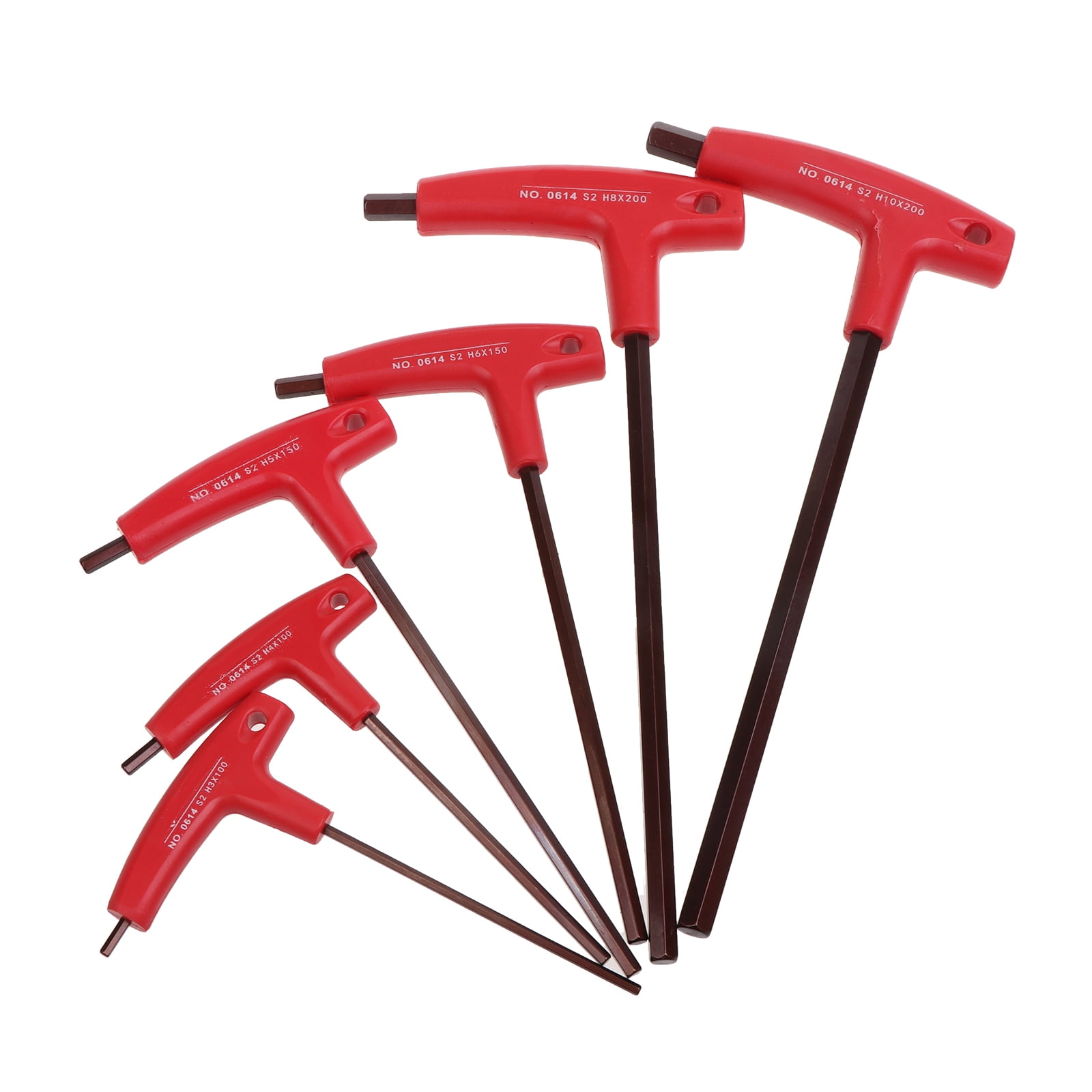 6x Metric T-Handle Allen Wrench Set Practical Long Arm Ball End Hex for Key Wrench Set Repair Tool for Rapid Maintenance