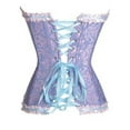 thumbnail image 4 of Dewadbow Women Lace Corsets Brocade Waist Brocade Overbust Lingerie Bustier, 4 of 6