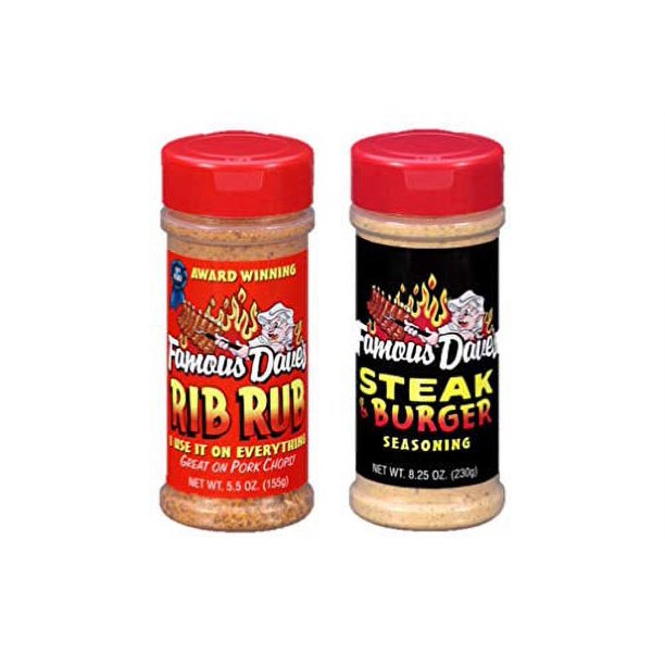 Famous Dave's Award Winning Rib Rub and Steak & Burger Seasoning Bundle
