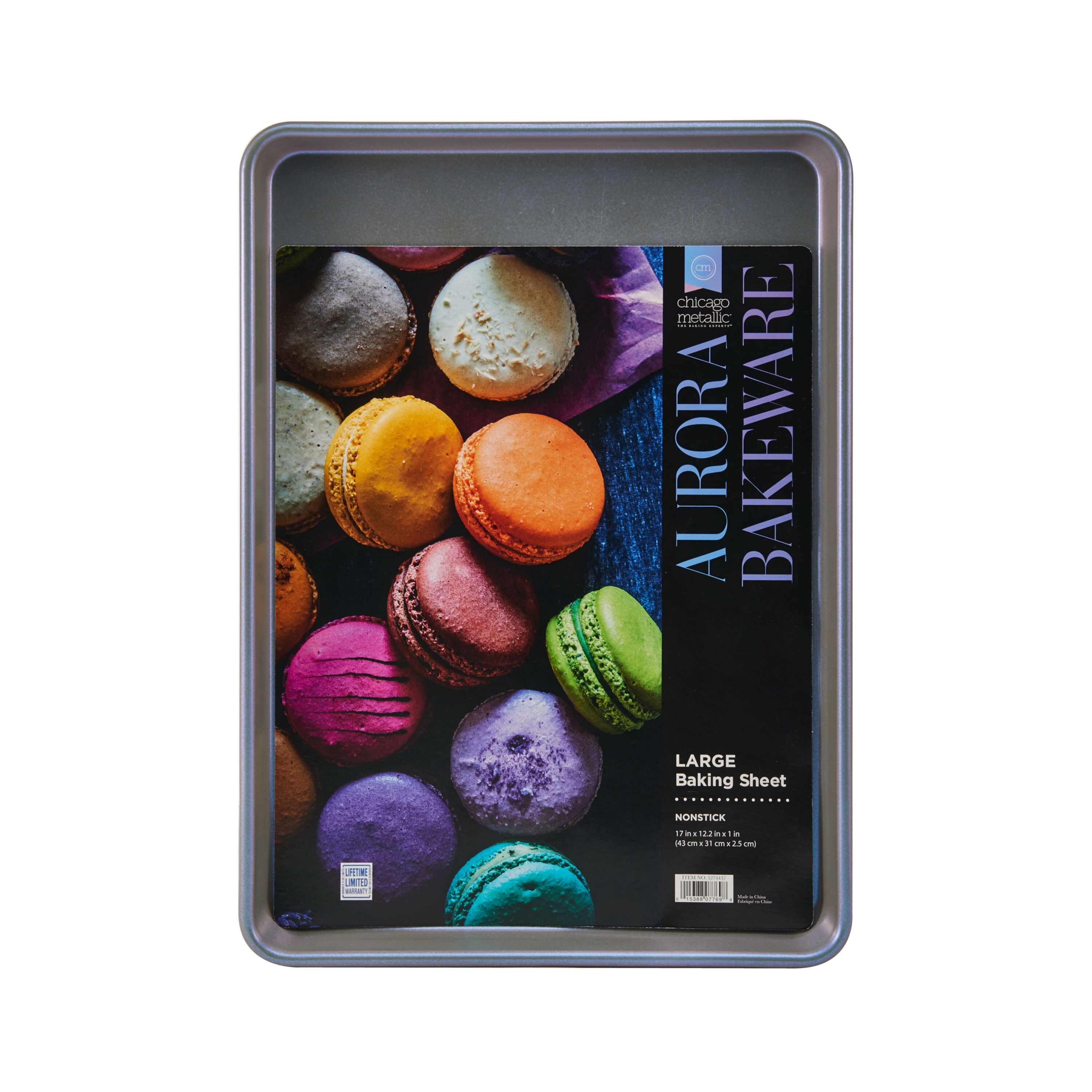 Chicago Metallic Aurora 17.25X12.5-inch Non-Stick Metal Baking Sheet in Iridescent