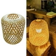 thumbnail image 1 of Rustic Bamboo Lamp Shade Ceiling Light Fixture Cover Pendant Light Decorative, 1 of 7