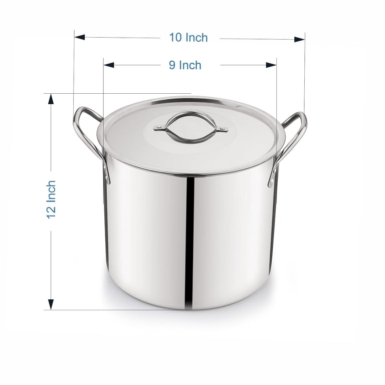 8-Quart Stainless Steel Stock Pot with Lid photo 5