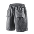 thumbnail image 6 of Men's Casual Sports Shorts with Elastic Waistband Zipper Pocket, Athletic Shorts, Quick Dry, Lightweight, Stretchy, Gym Workout, Running, Hiking, Daily Wear, Summer | AESTIVO,Gray XS, 6 of 8
