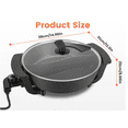 thumbnail image 2 of 6L Dual Flavor Electric Hot Pot With Divider 5-Speed Non-Stick Shabu Shabu Fondue Cooker, 2 of 5
