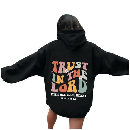 

WUDATI Women s Casual Floral Print Hooded Sweatshirt Letter Graphic Long Sleeve Drawstring Pullover Fashion Top for Fall Winter Spring Daily Wear Home School Work Street Shopping Party Outfits
