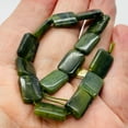 thumbnail image 2 of Glory Nephrite Jade Rectangle Bead Strand | 15x10x4mm | 27 Beads |, 2 of 10