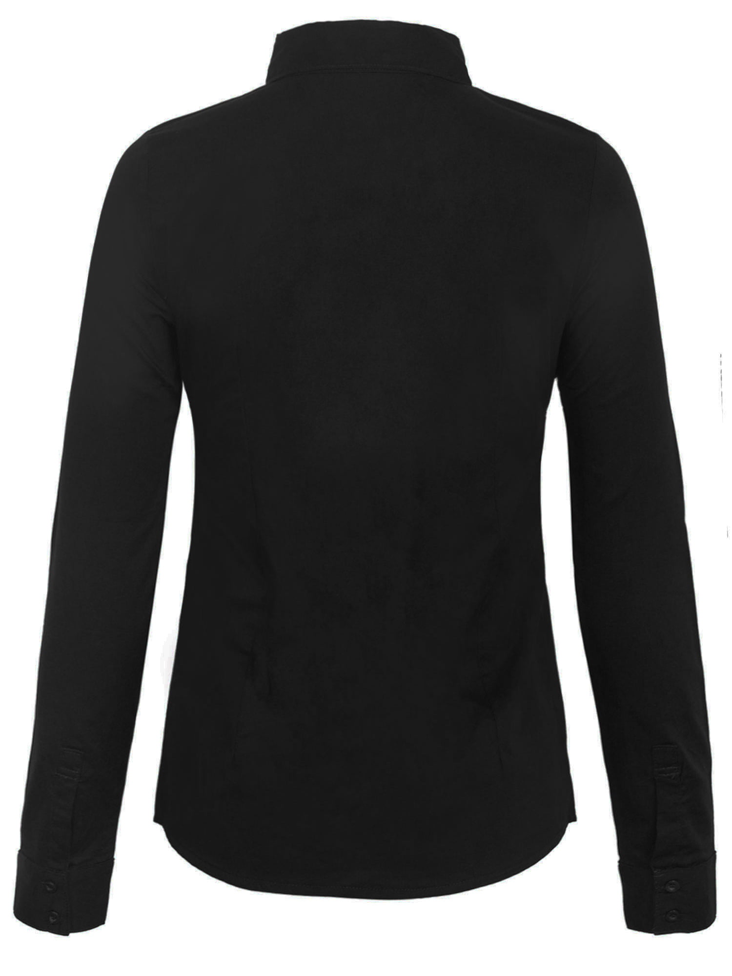 womens black dress shirt walmart