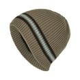 thumbnail image 2 of Idoravan Beanie Hats for Women Winter, Men's and Women's Striped Fashionable Windproof Knitted Plush Thick Pullover Hat Warm Ear Protection Knitted Hat Khaki, 2 of 2