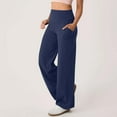 thumbnail image 2 of Yoga Pants Women Wide Leg With Pockets High Waist Stretch Casual Sweatpants Loose Comfy Palazzo Stretch Trousers, 2 of 7