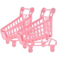 thumbnail image 4 of MIANGASTORE 2pcs Mini Shopping Cart Plastic Trolley Model Children's Toy Storage Basket Holder, 4 of 9