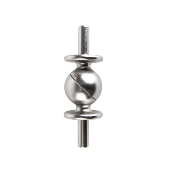 Contemporary Home Living 3" Silver Solid Window Curtain Rod Connector