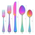 thumbnail image 6 of Unique Bargains 20 Pieces Floral Stainless Steel Flatware Set for 4 Colorful, 6 of 6