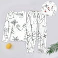 thumbnail image 2 of Gelikeya Kids Colorable Christmas Pajamas Boys Girls Color Your Own Shirts Pants 2 Piece Outfits Sleepwear Loungewear Winter Clothes Z04 White & 8-9 Years, 2 of 3
