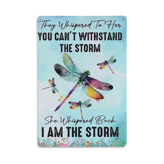 I AM THE STORM Quote Tin Sign Vintage Metal Poster Living Room Bar Man Cave Home Wall Art Decor 8x12inch