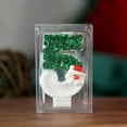 thumbnail image 4 of Xihbxyly Vela de Papá Noel Verde y Blanca con Diseño de Muñeco de Nieve y Sombrero Rojo, Hecha a Mano con Polvo Brillante, Empaque de Pet Transparente, Decoración Navideña, Tamaño 4 X 7,5 Cm, 4 of 7