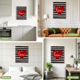 thumbnail image 7 of Canvas Wall Art, Valentines Red Love Heart Framed Canvas Prints for Bedroom Living Room, Withe and Black Stripe Gallery Wrapped Wall Decor for Home Office, Gifts, 12"x18" Ship Next Day, 7 of 7