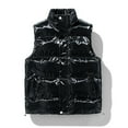 thumbnail image 4 of Bibifish Women's Puffer Vests Solid Shiny Sleeveless Zip Up Quilted Gilets Winter Warm Lightweight Casual Daily Wear Outerwear, 4 of 8