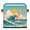 Multicolor 1, variant on CURLYOOT Seaside Sunset Boho Scenery Cube Storage Bin, 11 Inch Storage Cube Fabric Bin for Shelves, Foldable Clothes Organizer Baskets with Leather Handle for Closet Home