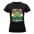thumbnail image 5 of Dibs on The Redhead Women’s Short Sleeve Cotton T-Shirt HD Graphic Printed Tee Casual Crew Neck Top M, 5 of 7