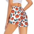 thumbnail image 2 of Uemuo Hand Drawn Tomatoes Pattern Women's Athletic Shorts High Waisted Running Shorts with Liner Pockets Gym Elastic Workout Shorts-XX-Large, 2 of 9