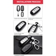 thumbnail image 3 of Key Fob Cover Compatible with Fit for Infiniti Q50 Q60 QX50 QX55 QX60 EX25 EX35 FX35 FX45 FX50 EX37 2018-2025 ABS Keychain, 3 of 7