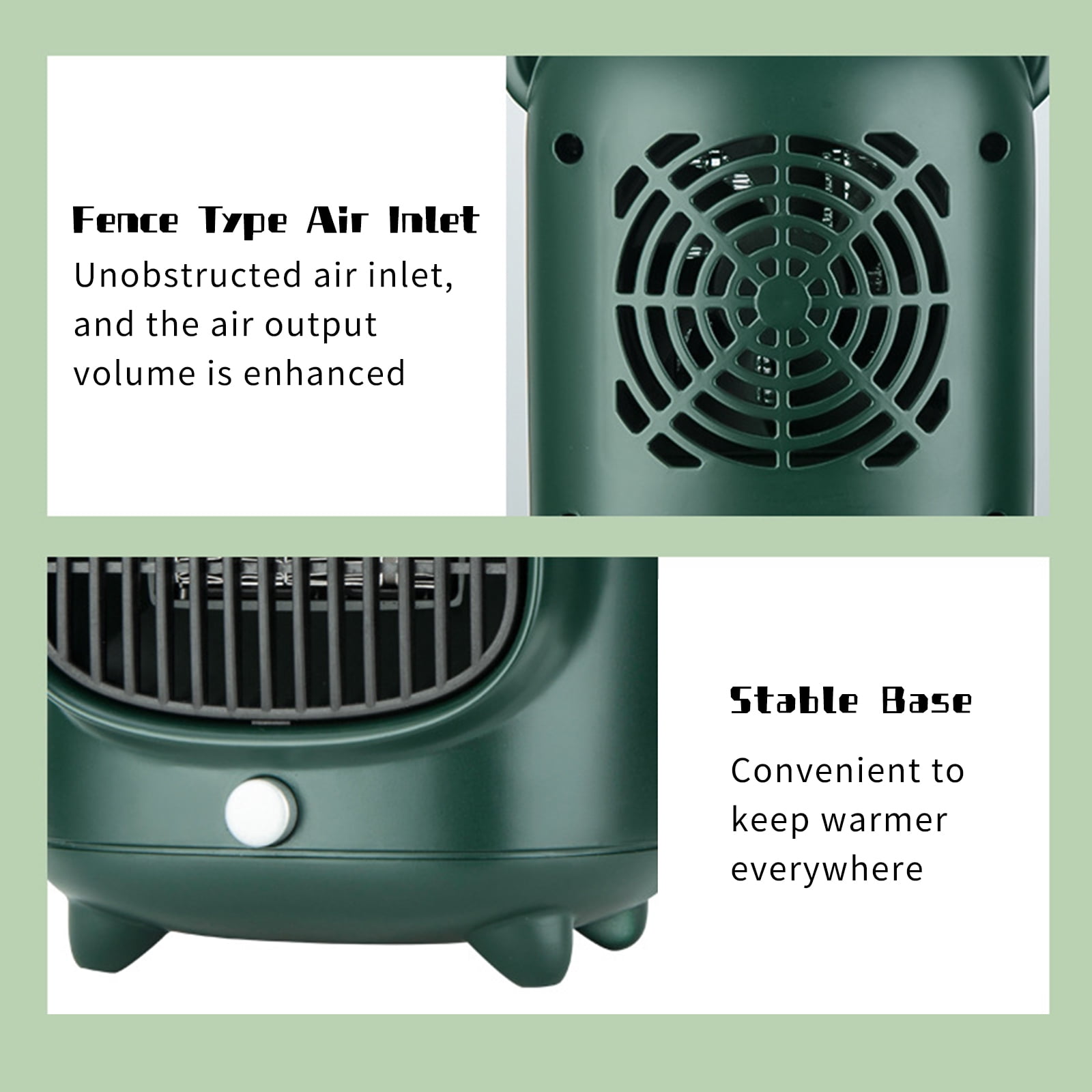 500W Electric Space Heater PTC Fast Heating Safe Heater Constant  Temperature Mini Space Heater for Home Office Room Desk Indoor Use |  Walmart Canada