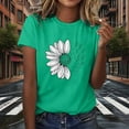 thumbnail image 5 of Otvok Women'S Fashion Casual Loose-Fit T-Shirt with Daisy Print Round Neck Short Sleeve Tops Plus Size Blouses, 5 of 6