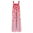 thumbnail image 5 of Fgvctg Valentine's Day Womens Jumpsuits Wide Leg Pant Comfy Overalls Love Heart Print Sleeveless Spaghetti Straps Jumpsuits Rompers Bib Overalls Loose Sprimg Pant With Pockets Multicolor XL, 5 of 6