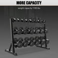 thumbnail image 6 of 1100 Lb Capacity Adjustable 3-Tier Dumbbell Rack For Home Gyms - Heavy Duty Steel Construction With Non Slip Rubber Feet And Wide Base Stability, 6 of 7
