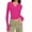 Hot Pink, variant on Honeeladyy Womens Long Sleeves T Shirt,V Neck Stretch Slim Fit Short Layer Tops Solid Color Spring Going Out Pullover Gift Khaki L
