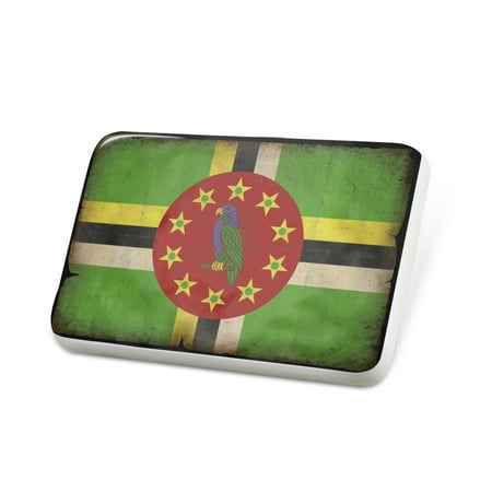 Porcelein Pin Dominica Flag with a vintage look Lapel Badge – NEONBLOND