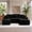 Black-With Ottoman, variant on 94.5" Boneless Couch, U-Shaped Modular Sectional Sofa, Corduroy Cloud Couches with Right Facing Chaise, Ottoman, Pillows, Side Pockets, No Assembly Required, for Living Room, Apartment, Black