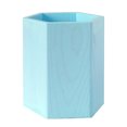 thumbnail image 2 of Contenedor De Lápiz De La De Madera Sin Terminar Para Niños Bricolaje Pintura Dibujo Arte Hexágono azul Soledad Contenedor de pluma de madera sin terminar, 2 of 10