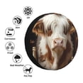 thumbnail image 4 of Goofa Cow With Butterflies Pattern Universal Tire Cover for Jeep, SUV, Truck, and Trailer – Waterproof, UV-Resistant,Easy to Install, Fits 14"-17" Tires-14 inch, 4 of 6
