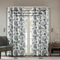 thumbnail image 3 of Jacquard Printed Room Darkening Curtain Panel,Aqua Polyester Household Supplies Décor Curtains, 3 of 13