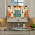 thumbnail image 2 of Yayeee Kitchen Curtains Tier Pair Light Filtering 27"x24" Rod Pocket Short Cafe Window Panel, Black Cats Reading, 2 of 7