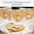 thumbnail image 6 of BIMZUC Heart Shaped Wood Cheese Board Set with Stainless Steel Cutter and Fork, 3-Piece Charcuterie Serving Tray for Weddings, Bridal Showers, Anniversaries, and Home Entertaining, 6 of 9