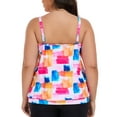 thumbnail image 7 of Ocean Blues Women's Plus Size Tankini Top Only Loose Fit Blouson Bathing Suit Top, 7 of 7