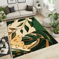 thumbnail image 3 of Green Brown Gradient Monstera Leaf Area Rug, Modern Abstracttropical Plants Entry Carpet, Indoor Rug Washable Non-Slip Soft Comfortable for Living Room Bedroom Office Study Decor 5x6ft, 3 of 7
