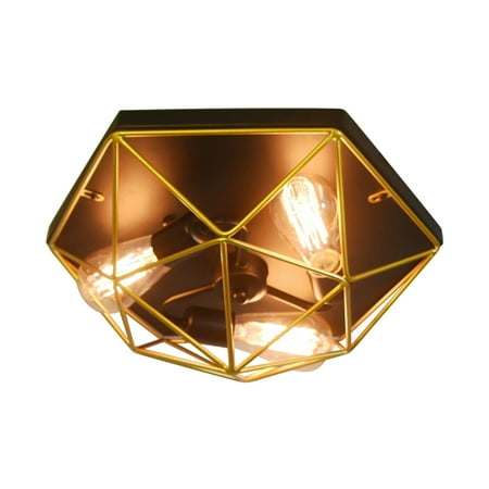 

Oukaning Retro 3 Lights Chandelier Diamond Shape Lamp Ceiling Fixture Pendant