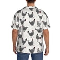 thumbnail image 3 of Fotbe Funny Chicken Camisa Estampada de Manga Corta para Hombre, Casual de Verano, Estilo Playero, Sin Arrugas-X-Large, 3 of 5