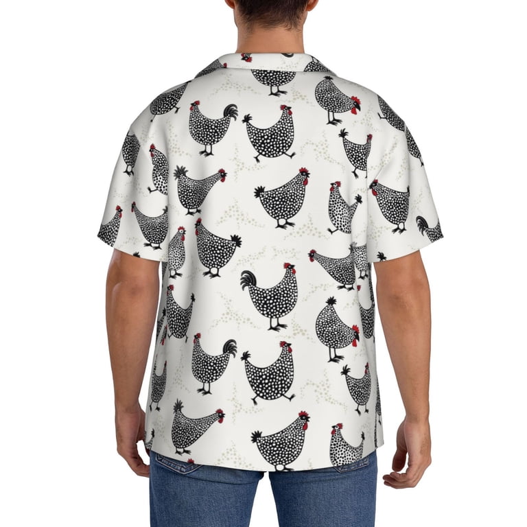 chicken dress shirt Amazon.com: Retro Chicken Print Mens Long Sleeve Button Down Shirts, Casual  Men's Button Up Shirt with Pocket Multicolor : Clothing, Shoes & Jewelry